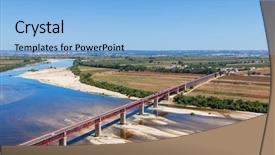  Presentation with sol - Presentation design enhanced with domy - santarem portugal ponte dom luis background and a light blue colored foreground