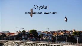  Presentation with bridge - Cool new theme with domy - seagulls over dom luis i backdrop and a light blue colored foreground