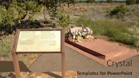  Presentation with grave muslim - PPT layouts having don-federico-fred-sisneros-grave background and a coral colored foreground