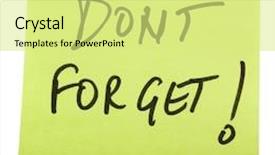  Presentation with forget - Cool new presentation theme with mnemonics - don't forget text written backdrop and a blonde colored foreground