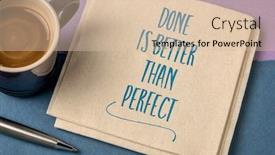  Presentation with personal development - Slide set consisting of done-is-better-than-perfect background and a lemonade colored foreground