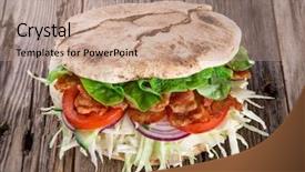  Presentation with kebab - Presentation enhanced with doner-kebab-grilled-meat-bread and a  colored foreground