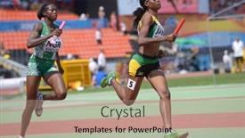  Presentation with jamaica - Cool new PPT layouts with portrait of young beautiful woman wearing hat walking in the old city street fashion concept toned backdrop and a gray colored foreground