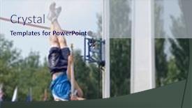  Presentation with pole vault - Colorful presentation theme enhanced with donetsk-ukraine-july-14-tomas backdrop and a sky blue colored foreground