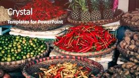  Presentation with vietnam hanoi - Presentation theme with dong xuan market in hanoi background and a tawny brown colored foreground