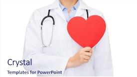  Presentation with modern medicine cardiology concept mixed - Presentation design enhanced with organ donor - healthcare and medicine concept background and a sky blue colored foreground