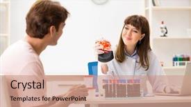  Presentation with blood gas - PPT theme with donors - man giving his blood background and a coral colored foreground