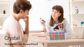  Presentation with blood - Colorful PPT theme enhanced with donors - man giving his blood backdrop and a coral colored foreground