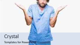  Presentation with hispanic - Audience pleasing slide set consisting of dont care - handsome hispanic surgeon doctor man backdrop and a  colored foreground