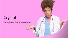  Presentation with doctor african - Cool new presentation theme with dont care - young african american doctor woman backdrop and a  colored foreground