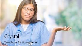  Presentation with doctor asian - Cool new slides with dont care - young asian doctor woman backdrop and a light blue colored foreground