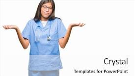  Presentation with asian doctor - Beautiful slides featuring dont care - young asian doctor woman backdrop and a white colored foreground