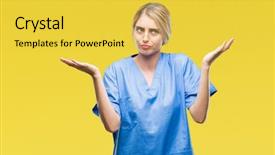  Presentation with army nurse - Colorful PPT layouts enhanced with dont care - young beautiful blonde doctor surgeon backdrop and a  colored foreground