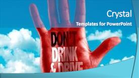  Presentation with sky - Cool new slide set with don't drink and drive backdrop and a teal colored foreground