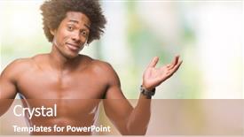  Presentation with afro - Presentation design featuring dont fit - afro american shirtless man showing background and a  colored foreground