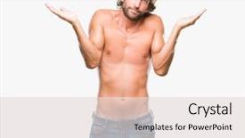  Presentation with sexy - Colorful slide deck enhanced with dont fit - handsome hispanic model man sexy backdrop and a  colored foreground