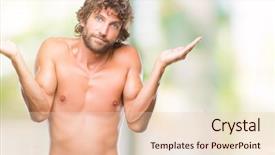  Presentation with sexy - Beautiful presentation theme featuring dont fit - handsome hispanic model man sexy backdrop and a  colored foreground