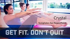  Presentation with new years - Audience pleasing slides consisting of dont fit - women doing boat pose backdrop and a lemonade colored foreground