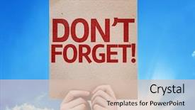  Presentation with forget - Slide set consisting of don't forget card background and a lemonade colored foreground