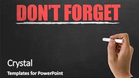  Presentation with forget - PPT theme with dont forget in a blackboard background and a dark gray colored foreground