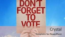  Presentation with vote - Slides enhanced with don't forget to vote background and a coral colored foreground
