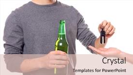  Presentation with anti drunk driving - Presentation theme having dont give up - close up view of drunk background and a lemonade colored foreground