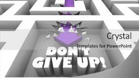  Presentation with dont give up - Slide deck with dont give up keep going background and a light gray colored foreground