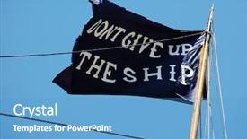  Presentation with give - Presentation design having don't give up background and a teal colored foreground