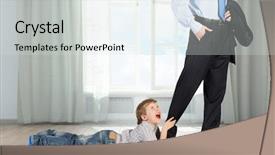  Presentation with passed away - Slides with don't go away daddy background and a light gray colored foreground