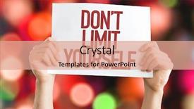  Presentation with limit - Colorful slide deck enhanced with don't limit yourself placard backdrop and a coral colored foreground