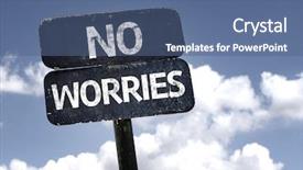  Presentation with stormy sky and dark clouds - Cool new PPT theme with dont signs - no worries sign with clouds backdrop and a ocean colored foreground