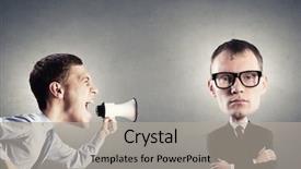  Presentation with man head in hands - Presentation featuring dont study - funny young man with big background and a  colored foreground