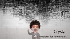  Presentation with head - Slides having dont study - funny young man with big background and a  colored foreground