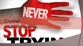  Presentation with stop - Beautiful PPT layouts featuring dont study - never stop trying backdrop and a red colored foreground
