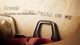  Presentation with paper - PPT theme featuring dont-tread-on-me-text background and a lemonade colored foreground