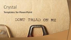  Presentation with paper - Slide deck enhanced with dont-tread-on-me-text background and a lemonade colored foreground