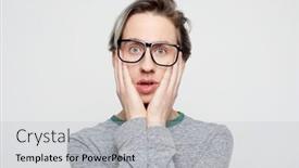  Presentation with scary - Slide deck enhanced with dont-want-any-trouble-portrait background and a light gray colored foreground