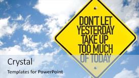  Presentation with airplane taking off sky in - Colorful slide deck enhanced with don't let yesterday take backdrop and a light blue colored foreground