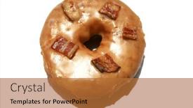  Presentation with maple - PPT layouts with donut-donut-with-maple-glaze background and a red colored foreground