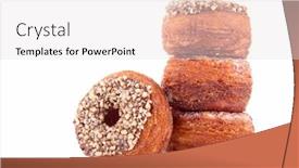  Presentation with donuts - Audience pleasing slide set consisting of donuts cronut backdrop and a white colored foreground