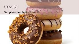  Presentation with donuts - Beautiful slide deck featuring donuts-isolated-on-white-background backdrop and a coral colored foreground