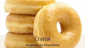  Presentation with brown sugar isolated on white - Slides featuring donuts shop - sugary donut isolated background and a gold colored foreground