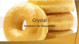  Presentation with brown sugar isolated on white - Beautiful slides featuring donuts shop - sugary donut isolated backdrop and a gold colored foreground