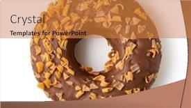  Presentation with sprinkles - Presentation with donuts-with-colorful-sprinkles-isolated background and a gold colored foreground