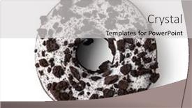  Presentation with sprinkles - Presentation theme having donuts-with-colorful-sprinkles-isolated background and a light gray colored foreground