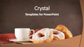  Presentation with coffee donuts - Audience pleasing slides consisting of donuts with cup of coffee backdrop and a  colored foreground