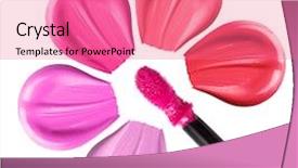  Presentation with lipstick - Slide deck having doodle flowers - collection of smears of lipstick background and a coral colored foreground