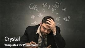  Presentation with doodles - Presentation theme having doodling - young drunk man at his background and a dark gray colored foreground