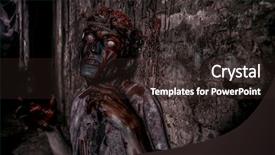  Presentation with zombie - Slides having doomsday the dead have risen background and a wine colored foreground