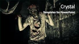  Presentation with zombie - PPT theme enhanced with doomsday the dead have risen background and a black colored foreground